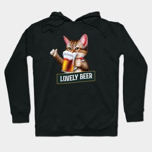 Cat that loves beer Hoodie